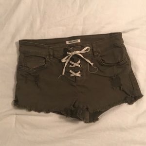 army green shorts